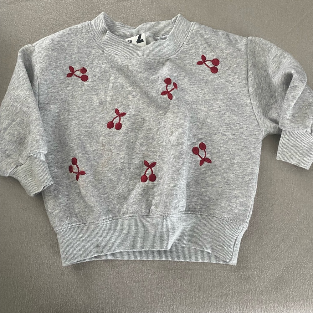 Cotton On Gray and Red cherry Sweatshirt
